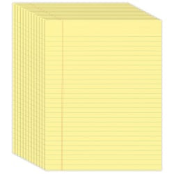 Office Depot Brand Glue-Top Legal Pads, 8 1/2in x 11in, Legal Ruled, 50 Sheets, White, Pack Of 12 Pads