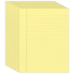 Office Depot Brand Glue-Top Legal Pads, 8 1/2in x 11in, Legal Ruled, 50 Sheets, Canary, Pack Of 12 Pads