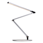 Koncept Z-Bar Slim LED Desk Lamp, Warm Light, 14-3/8inH, Silver