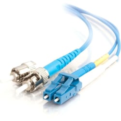 C2G 2m LC-ST 9/125 Duplex Single Mode OS2 Fiber Cable - Plenum CMP-Rated - Blue - 6ft - Patch cable - LC single-mode (M) to ST single-mode (M) - 2 m - fiber optic - duplex - 9 / 125 micron - OS2 - plenum - blue