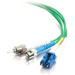 C2G-5m LC-ST 9/125 OS1 Duplex Singlemode Fiber Optic Cable (Plenum-Rated) - Green - 5m LC-ST 9/125 Duplex Single Mode OS2 Fiber Cable - Plenum CMP-Rated - Green - 16ft