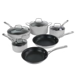 Martha Stewart 10-Piece Aluminum Non-Stick Cooking Set, White