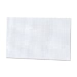 Ampad Graph Pad - 50 Sheets - Both Side Ruling Surface - 15 lb Basis Weight - Tabloid - 11in x 17in - White Paper - Chipboard Backing, Smudge Resistant - 1 / Pad