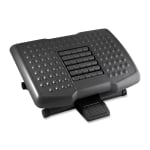 Kantek Premium Ergonomic Footrest, 4inH x 18inW x 13inD, Black