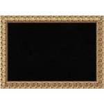 Amanti Art Florentine Non-Magnetic Cork Bulletin Board, 27in x 19in, Black, Gold Wood Frame