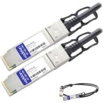 AddOn NetAPP X6595-R6 Compatible TAA Compliant 40GBase-CU QSFP+ to QSFP+ Direct Attach Cable (Active Twinax, 3m) - 100% compatible and guaranteed to work