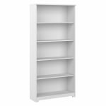 Bush Business Furniture Cabot 67inH 5-Shelf Bookcase, White, Standard Delivery