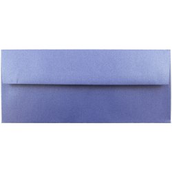 JAM Paper # 10 Business Booklet Envelopes, Gummed Seal, Sapphire Blue, Pack Of 25