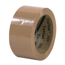 3M Tartan 369 Carton Sealing Tape, 2in x 110 Yd., Tan, Case Of 36