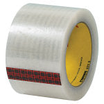 3M 371 Carton Sealing Tape, 3in x 110 Yd., Clear, Case Of 24