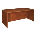 Lorell Essentials 48inW x 24inD Rectangular Shell Computer Desk, Cherry