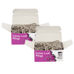 Charles Leonard Loose Leaf Book Rings, 1 1/2in, 280 Sheets, 100 Rings Per Box, Pack Of 2 Boxes