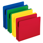 Smead Poly Expanding File Pockets, 3 1/2in Expansion, Assorted Colors (No Color Choice), Pack Of 4