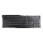 Azio Retro Classic Wireless Keyboard, Full Size, Onyx