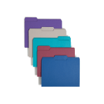 Smead Color File Folders, Letter Size, 1/3 Cut, Jewel Tones, Box Of 100