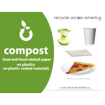 Recycle Across America Compost Standardized Labels, COMP-8511, 8 1/2in x 11in, Green