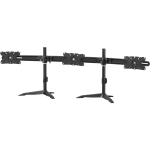 Amer Display Stand - Up to 32in Screen Support - 66.14 lb Load Capacity - 19.8in Height x 66.8in Width - Desktop - Aluminum Alloy, Steel, Plastic - Black - TAA Compliant