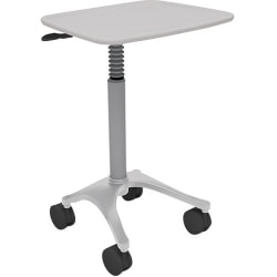 Anthro Zido 22, Adjustable-Height Cart - 150 lb Capacity - 4 Casters - 4in Caster Size - Medium Density Fiberboard (MDF), Cast Metal - 22in Width x 22.3in Depth x 40in Height - Steel Frame - Cool Gray