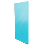 Ghent Aria Low-Profile Magnetic Glass Whiteboard, 48in x 36in, Blue