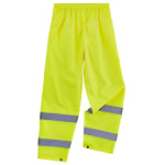 Ergodyne Glowear 8916 Class E Lightweight Hi-Vis Rain Pants, 4X, Lime