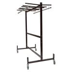 National Public Seating Folding Chair/Table Dolly/Coat Rack, 70inH x 67inW x 33-1/4inD, Brown