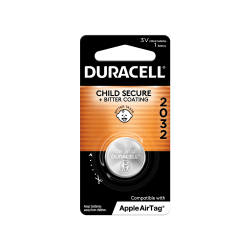 Duracell 3-Volt Lithium 2032 Coin Battery, Pack of 1