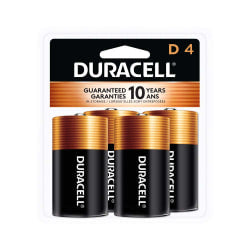 Duracell Coppertop D Alkaline Batteries, Pack Of 4