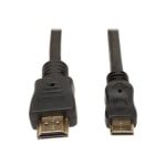 Eaton Tripp Lite Series High-Speed HDMI to Mini HDMI Cable with Ethernet (M/M), 10 ft. - HDMI cable with Ethernet - HDMI male to 19 pin mini HDMI Type C male - 10 ft - double shielded - black