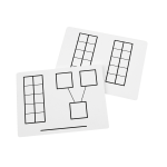 Didax Dry-Erase Ten Frame Mats, 9in x 12in, White, Pack Of 2