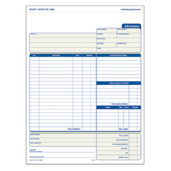 Adams 3-Part Carbonless Invoice Form Unit Set, 8 1/2in x 7 7/16in, White/Canary/Pink, Pack Of 50 Sets