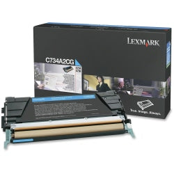 Lexmark C734A2CG Return Program Cyan Toner Cartridge