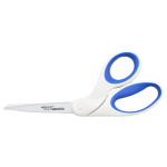 Westcott Titanium Bonded Non-Stick Scissors, 8in, Pointed, Blue/White