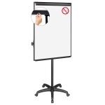 MasterVision Easy Clean Mobile Non-Magnetic Dry-Erase Whiteboard Easel, 32in x 41in, Aluminum Frame With Silver Finish