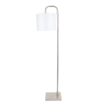 LumiSource Abel Floor Lamp, 62inH, White/Brushed Nickel