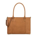 Solo New York Greenwich Tote With 15.6in Laptop Pocket, Tan/Burgundy