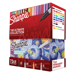 Sharpie 72-Piece Ultimate Pack, Fine/Ultra Fine Point, Assorted Colors