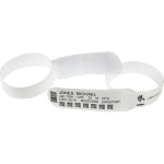 Zebra Z-Band UltraSoft Wristband Cartridge Kit, 1in x 11in, Rectangle, White, 175 Per Roll, Case Of 6 Rolls