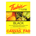 Fredrix Black Canvas Pad, 12in x 16in, 10 Sheets