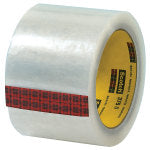 3M 375 Carton Sealing Tape, 3in x 55 Yd., Clear, Case Of 24