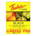 Fredrix Black Canvas Pad, 16in x 20in, 10 Sheets