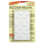 Miller Studio Removable Magic Mounts, Chart Mounts, 1in x 1in, White, 40 Tabs Per Pack, Set Of 6 Packs