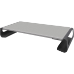 Kantek Contemporary Monitor Riser - 3.2in Height x 19.1in Width x 9.8in Depth - Steel, Medium Density Fiberboard (MDF) - Black, Gray