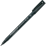 Staedtler Lumocolor Permanent Pen Markers, Fine Point, 0.4 mm, Black, Box Of 10