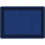 Flagship Carpets Double-Border Rectangular Rug, 72in x 100in, Dark Blue