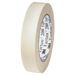 3M 200 Masking Tape, 1/2in x 60 Yd., Natural, Case Of 72