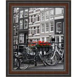 Amanti Art Wood Picture Frame, 37in x 25in, Matted For 24in x 36in, Svelte Clay Gray