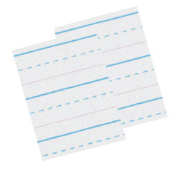 Pacon Composition Paper, 3/8in Ruled, 8in x 10-1/2in, White, 500 Sheets Per Pack, Set Of 2 Packs