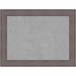 Amanti Art Magnetic Bulletin Board, Steel/Aluminum, 33in x 25in, Country Barnwood Wood Frame