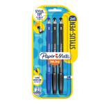 Paper Mate InkJoy 100ST 2-In-1 Ballpoint Stylus Pens, Bold Point, 1.0 mm, Assorted, Pack Of 3