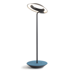 Koncept Royyo LED Desk Lamp, 17-7/16inH, Matte Black/Azure Felt Base Plate